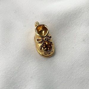 Baby Bootie Birthstone Charm Topaz